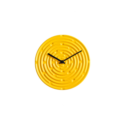 Minos Wall Clock: Freesia Yellow + Green