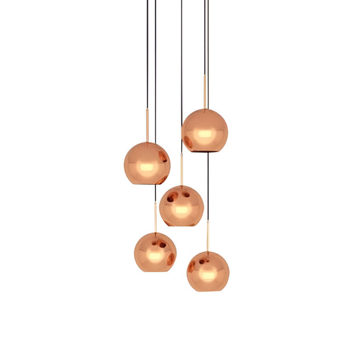 Copper LED Round Pendant System