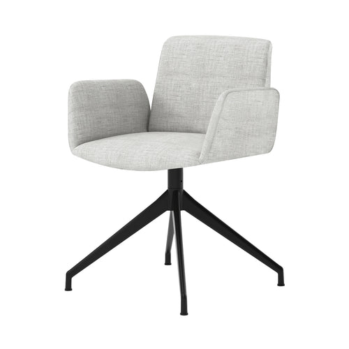 Hug 4 Star Swivel Base Chair: Fully Upholstered + Black