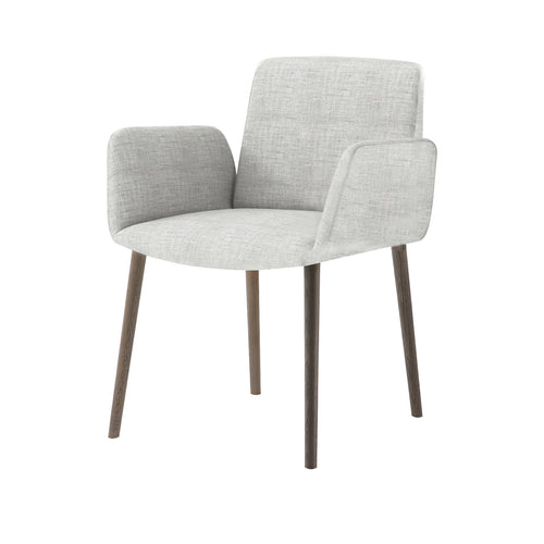 Hug Chair: Fully Upholstered + Dark Grey Stained Oak