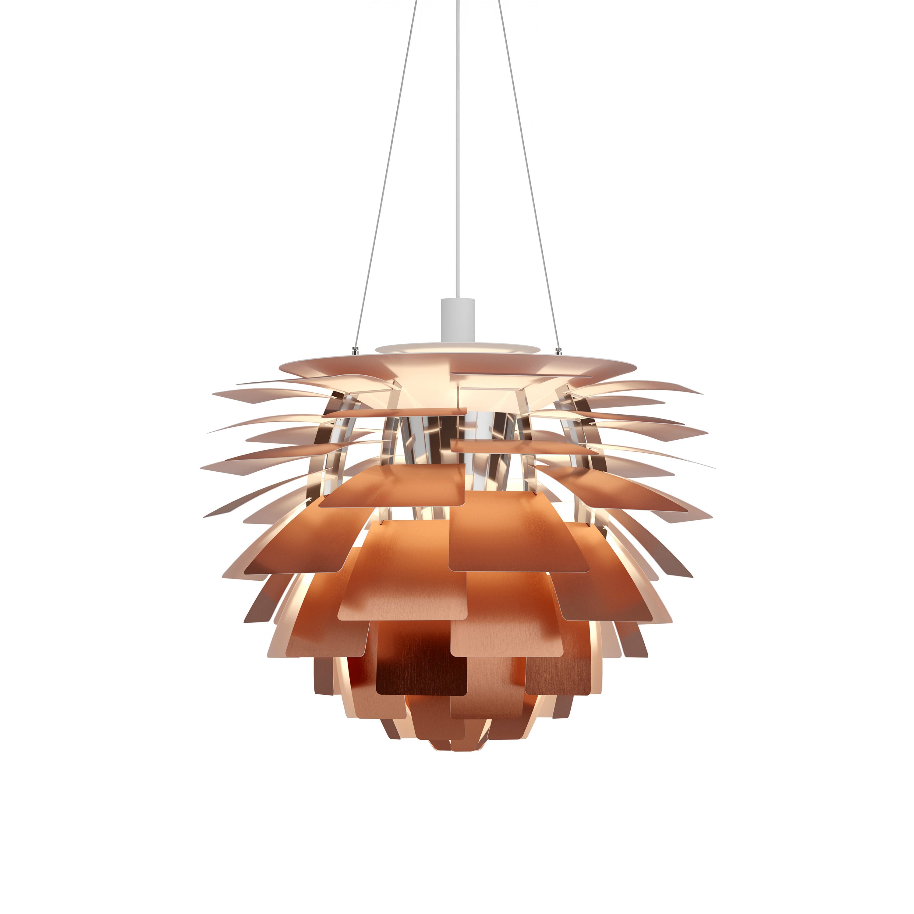 PH Artichoke Pendant: Large + Copper + White