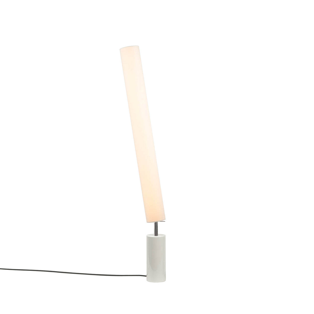 Clopes 09 Floor Lamp: High + Polished Nickel + Glossy White