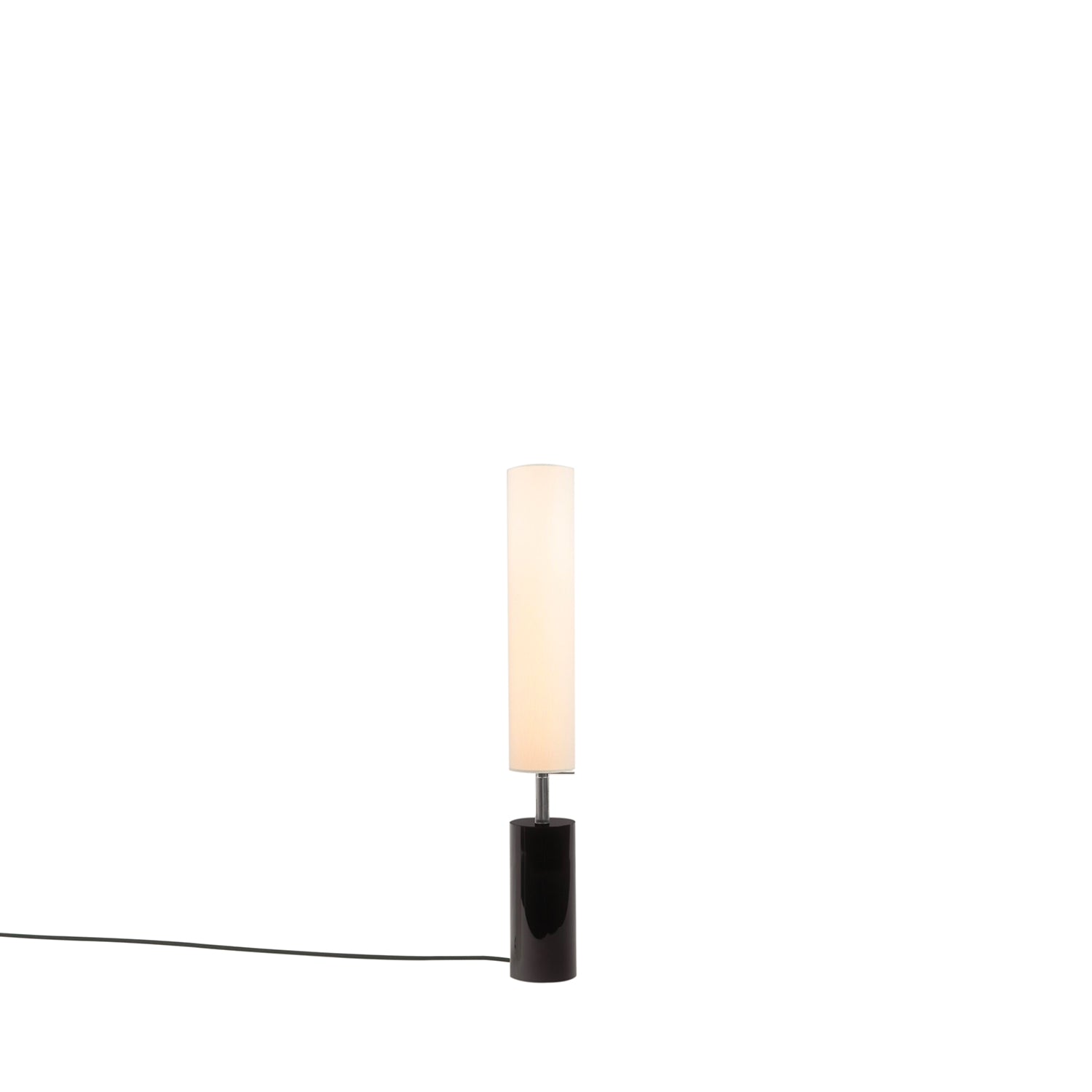 Clopes 09 Floor Lamp: Low + Polished Graphite + Glossy Black