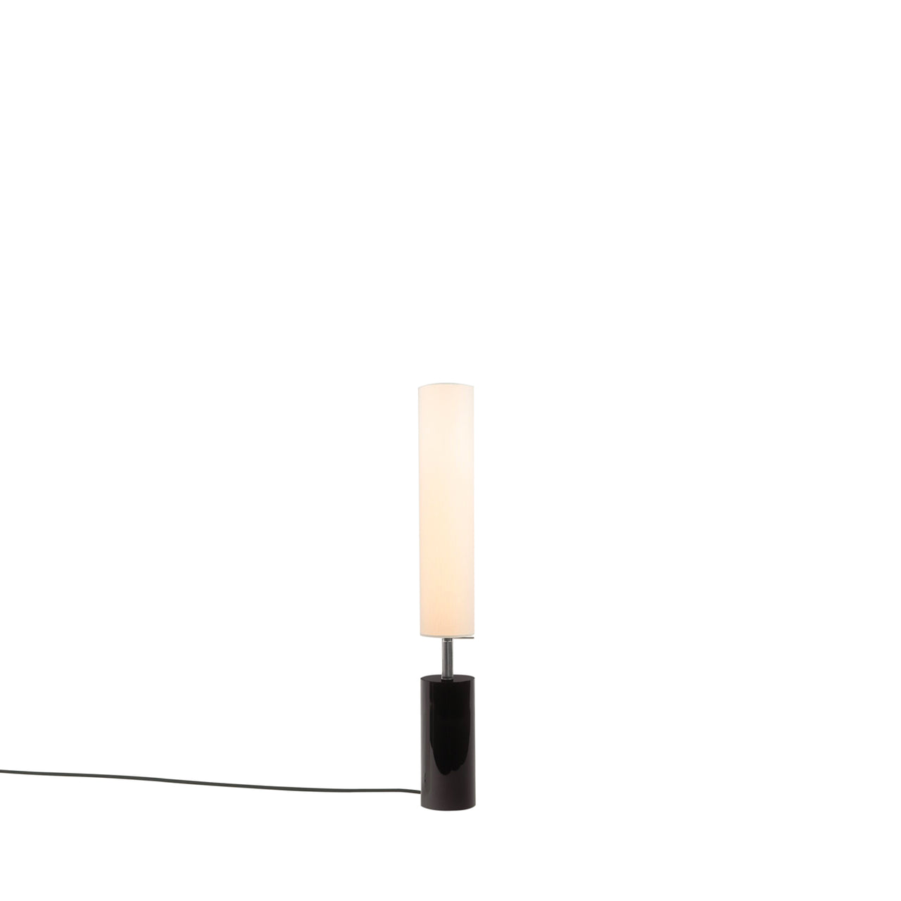 Clopes 09 Floor Lamp: Low + Polished Graphite + Glossy Black