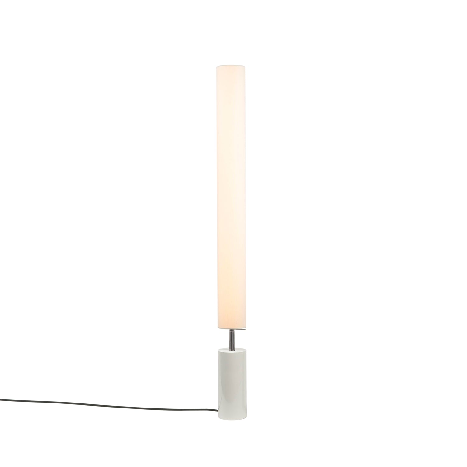 Clopes 09 Floor Lamp: High + Polished Nickel + Glossy White