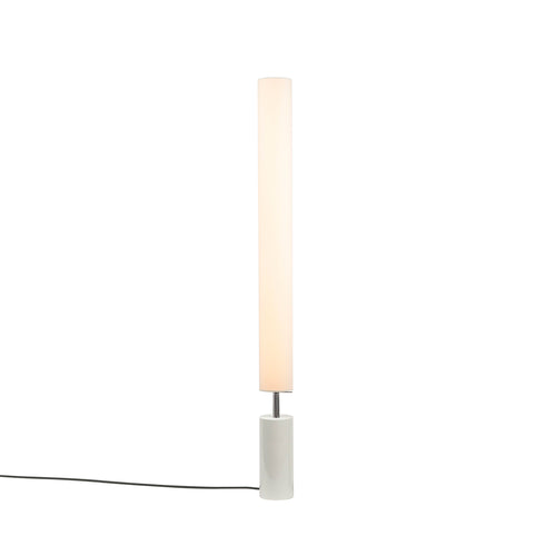 Clopes 09 Floor Lamp: High + Polished Nickel + Glossy White