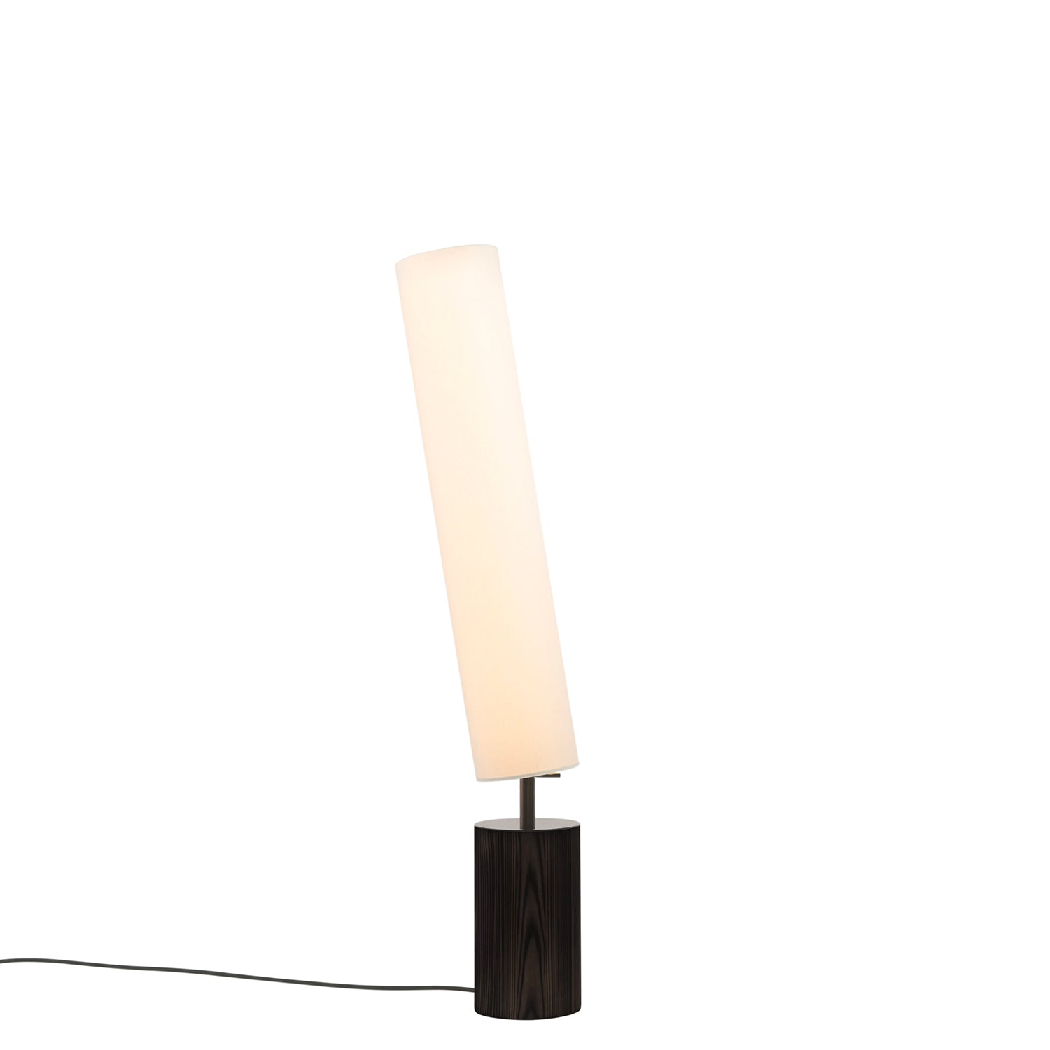 Clopes 14 Floor Lamp: Low + Polished Graphite + Toasted Ash