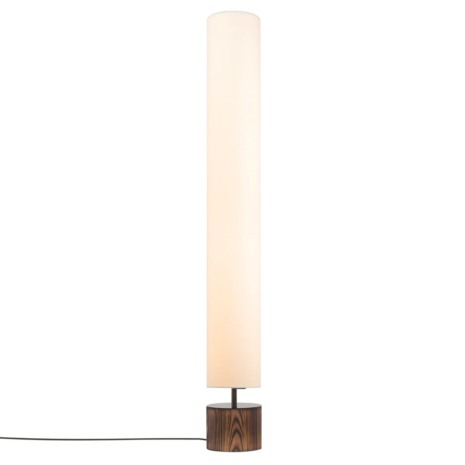 Clopes 20 Floor Lamp: High + Polished Graphite + Burnt Ash