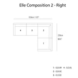 Elle Sectional Sofa: Composition 2 - Right