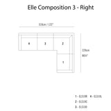 Elle Sectional Sofa: Composition 3 - Right