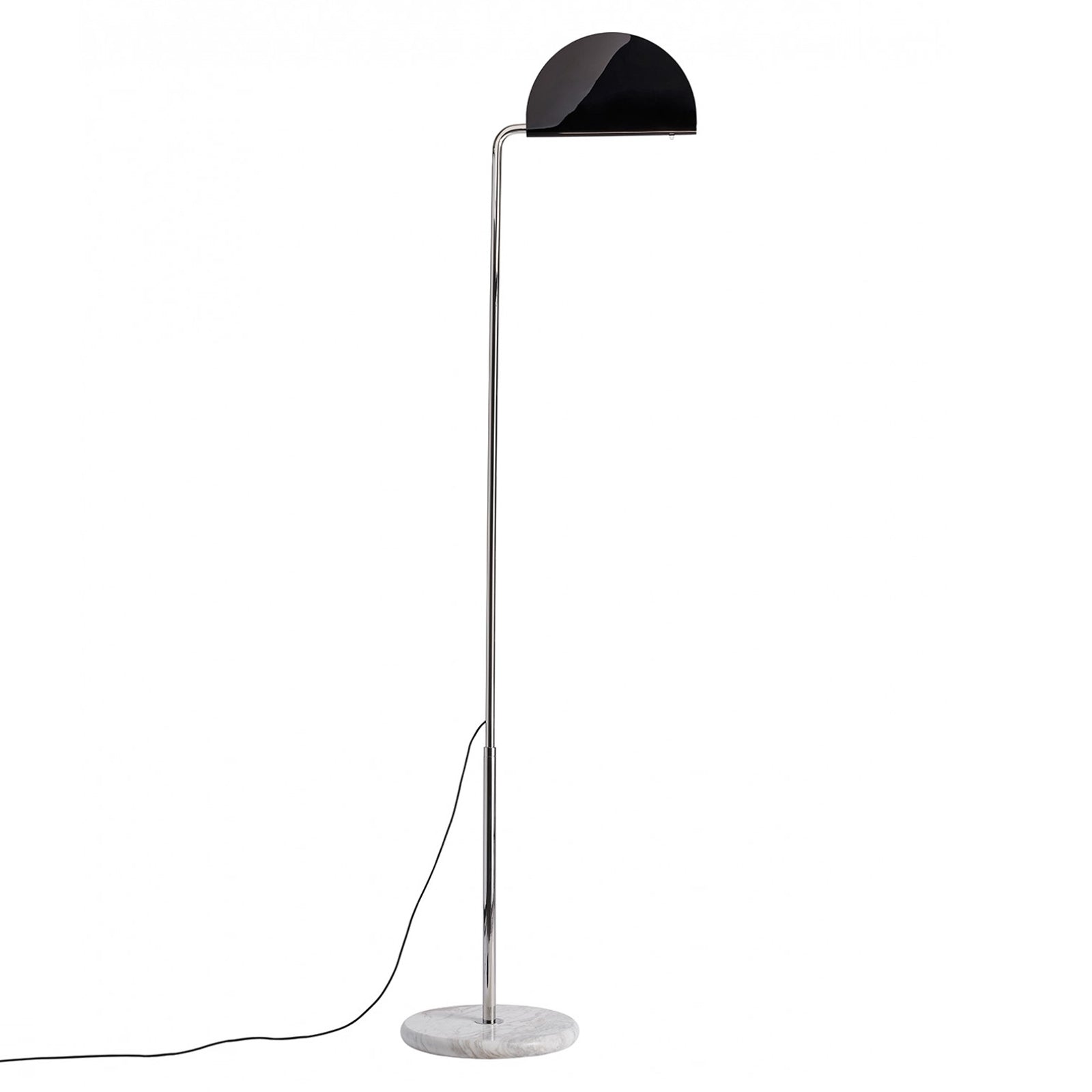 Mezzaluna Floor Lamp: Glossy Black