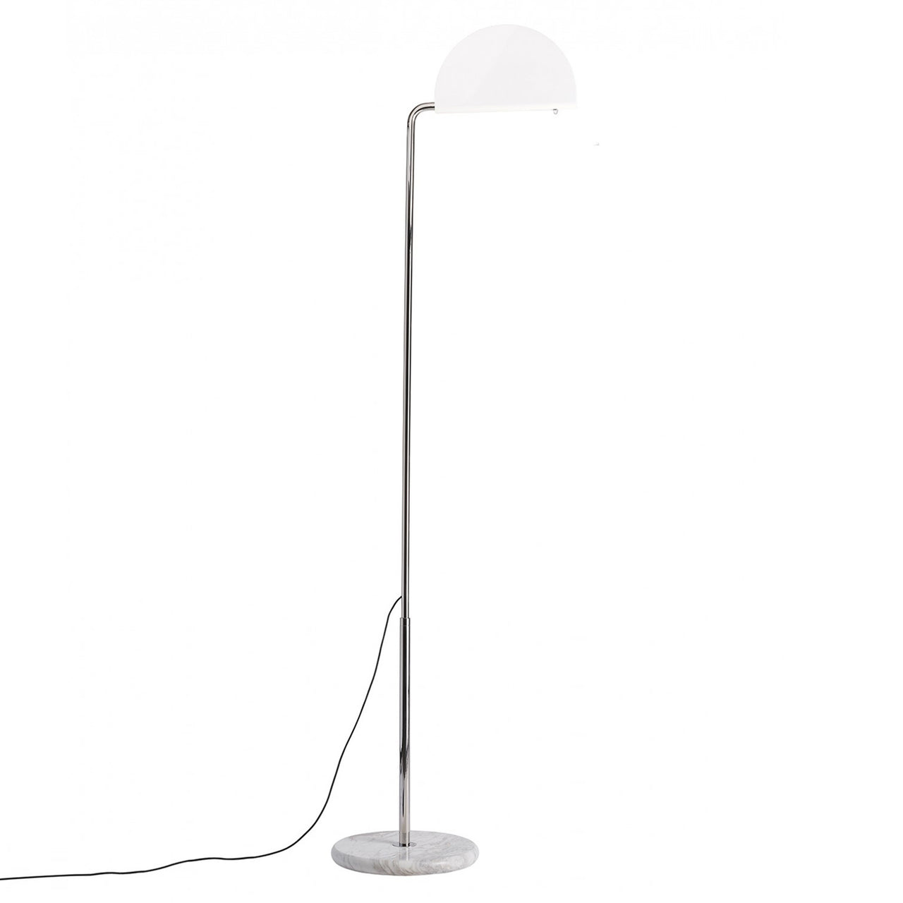 Mezzaluna Floor Lamp: Glossy White