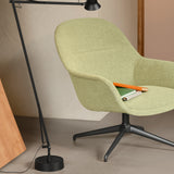 Fiber Lounge Armchair: Swivel Base - Upholstered + LS