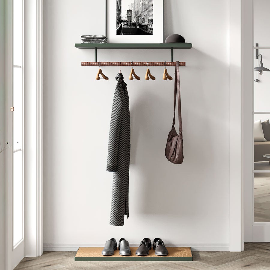 Coat Rack Wall Mount, Coat Hook With Shelf, Oak Floating Entryway Shelf,  Wooden Decor -  Sweden