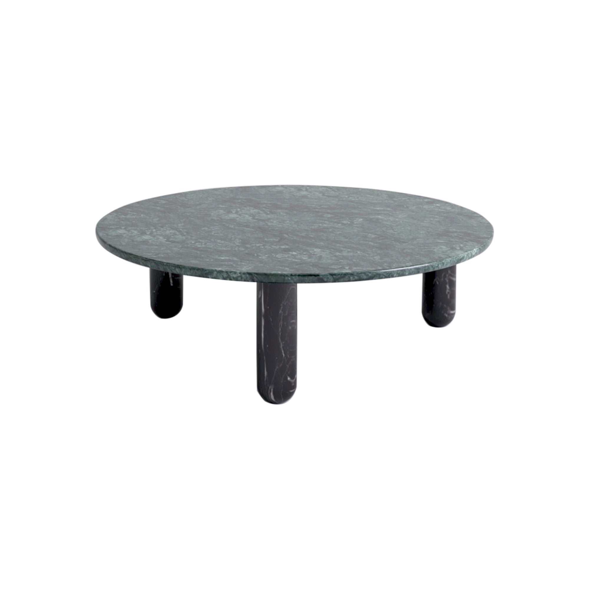 Sunday Coffee Table: Round + Black Marquina Marble + Indian Green Marble