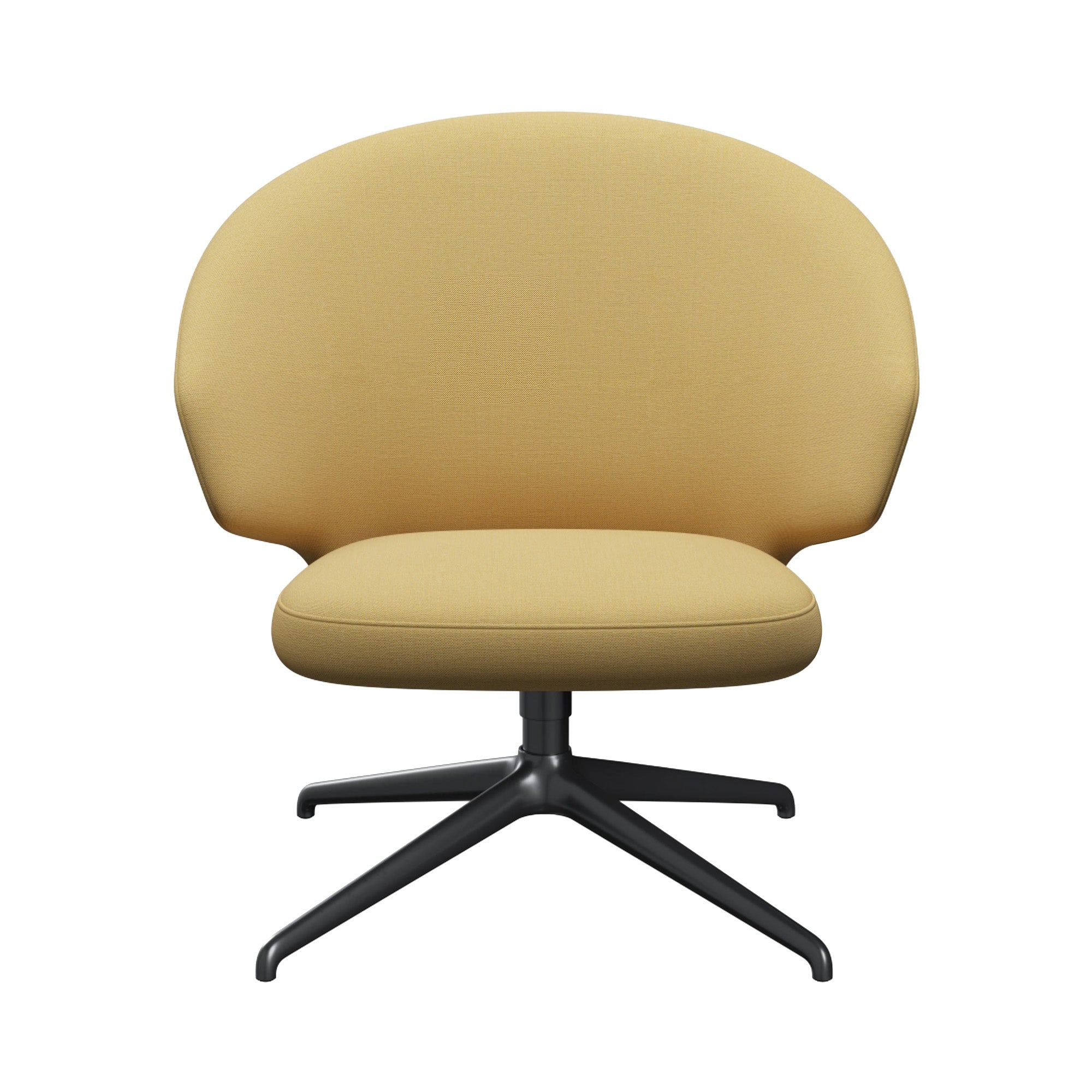 Let Lounge Chair: Swivel Base + Black Aluminum