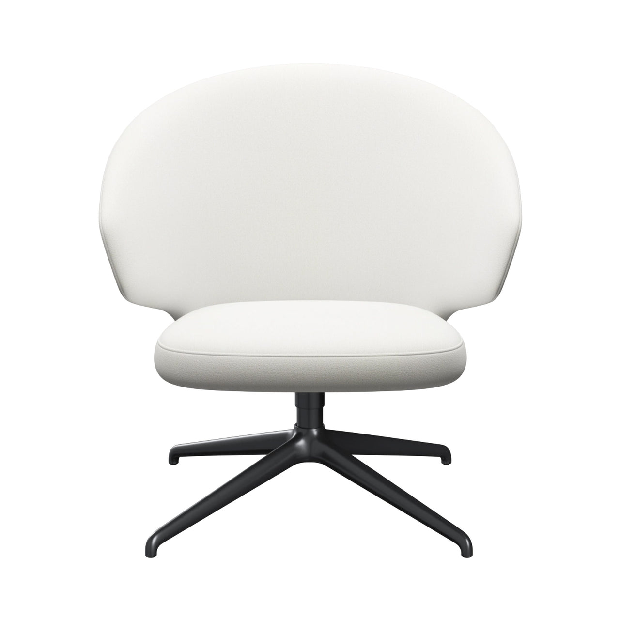 Let Lounge Chair: Swivel Base + Black Aluminum