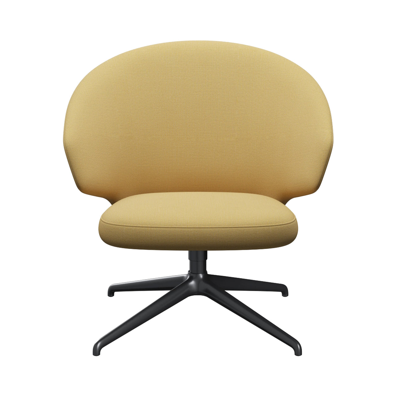 Let Lounge Chair: Swivel Base + Black Aluminum