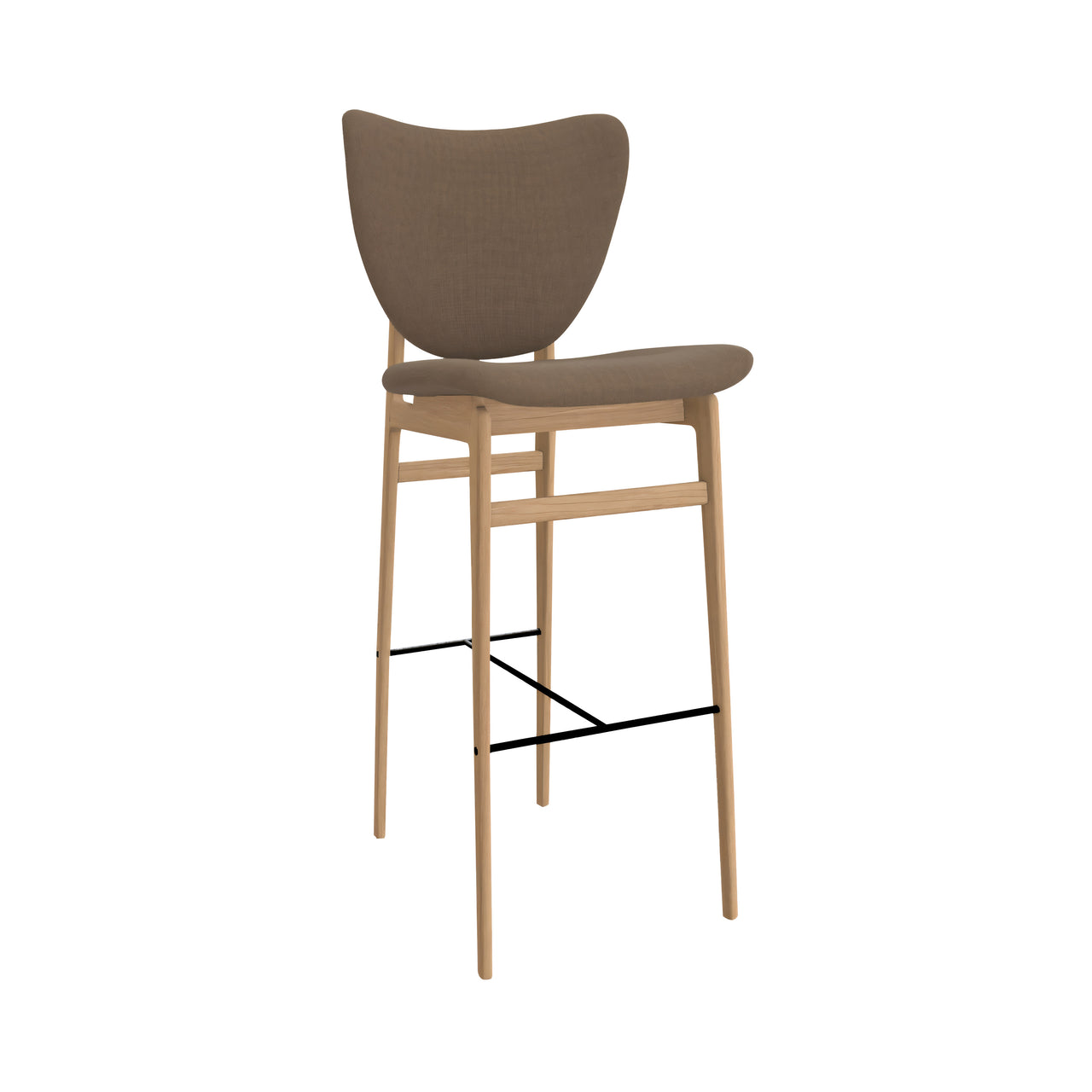 Elephant Bar + Counter Chair: Full Upholstered + Bar + Natural Oak