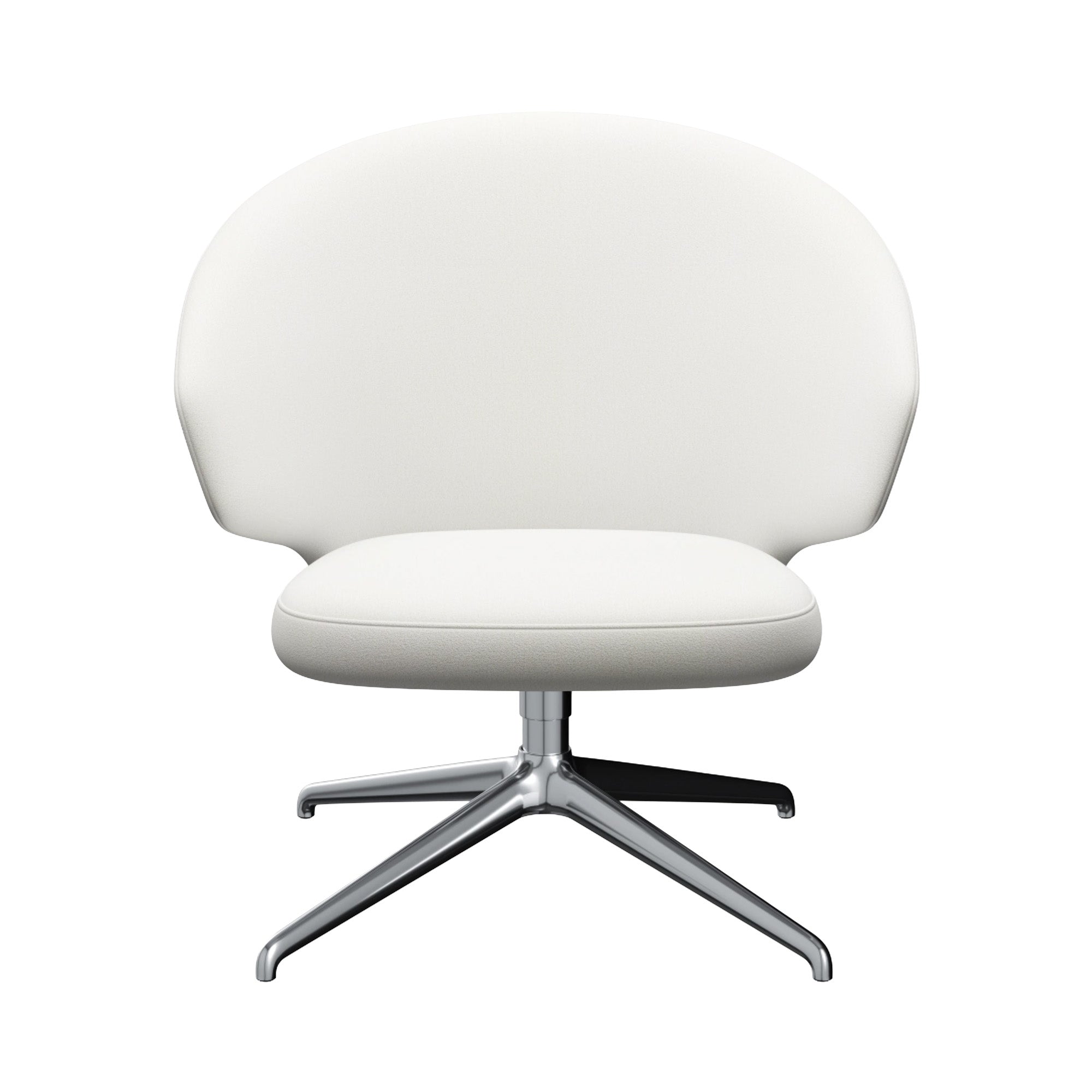 Let Lounge Chair: Swivel Base + Bright Polished Aluminum