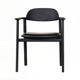 Mati Chair: Black Maple + Smooth + Groovy + Nappa 10000