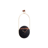 Eslabón Clock: Brass + Sahara Noir Marble