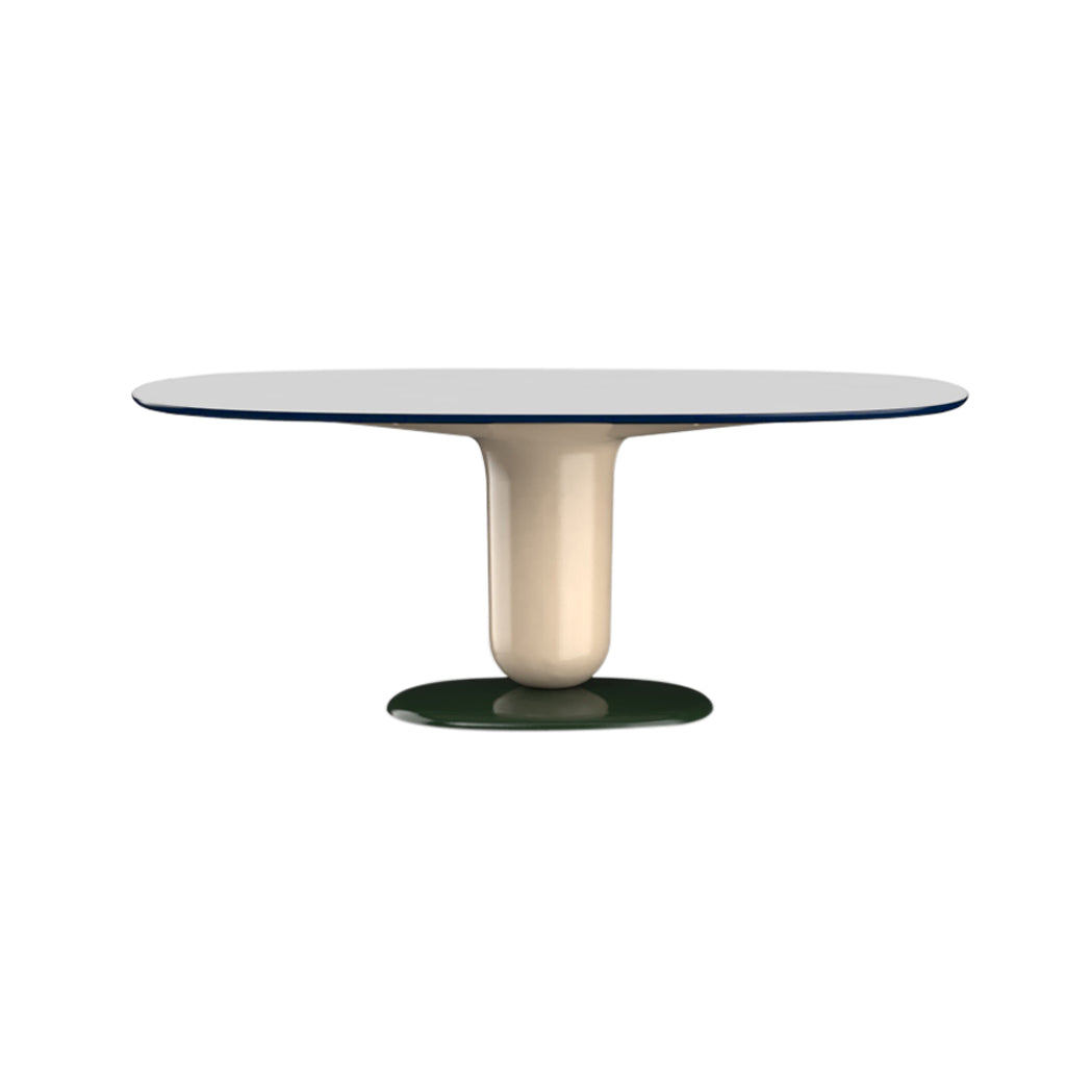 Explorer Oval Dining Table: Single Pedestal + 74.8
