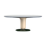 Explorer Oval Dining Table: Glass + Small - 74.8