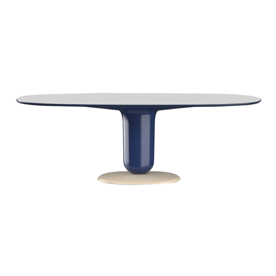 Explorer Oval Dining Table: Single Pedestal + 86.6