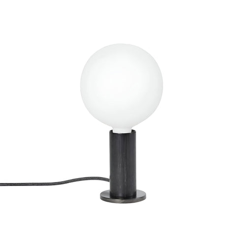 Knuckle Table Lamp: Blackened Oak + Sphere IV