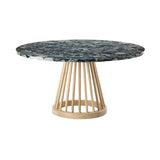 Fan Table: Pebble Marble + Large - 35.4