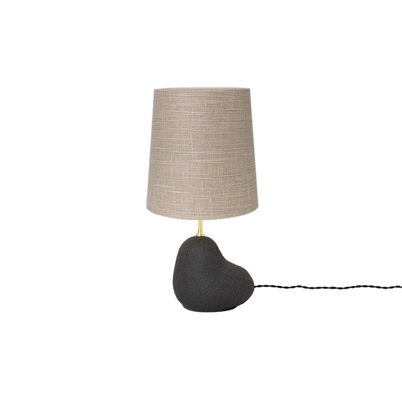 Hebe Lamp: Short + Sand + Dark Grey
