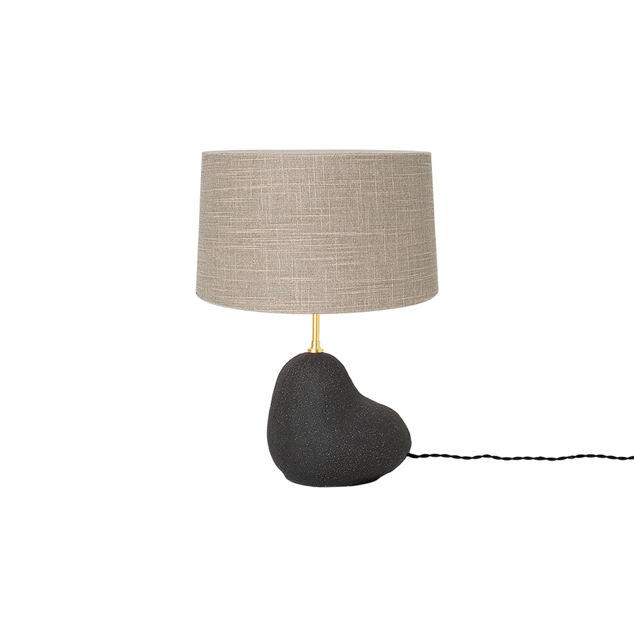 Hebe Lamp: Extra Small + Sand + Dark Grey