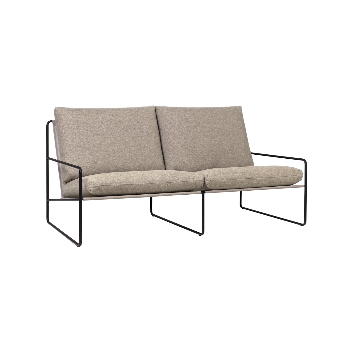 Desert Sofa: 2 + Dolce + Black + Dark Sand