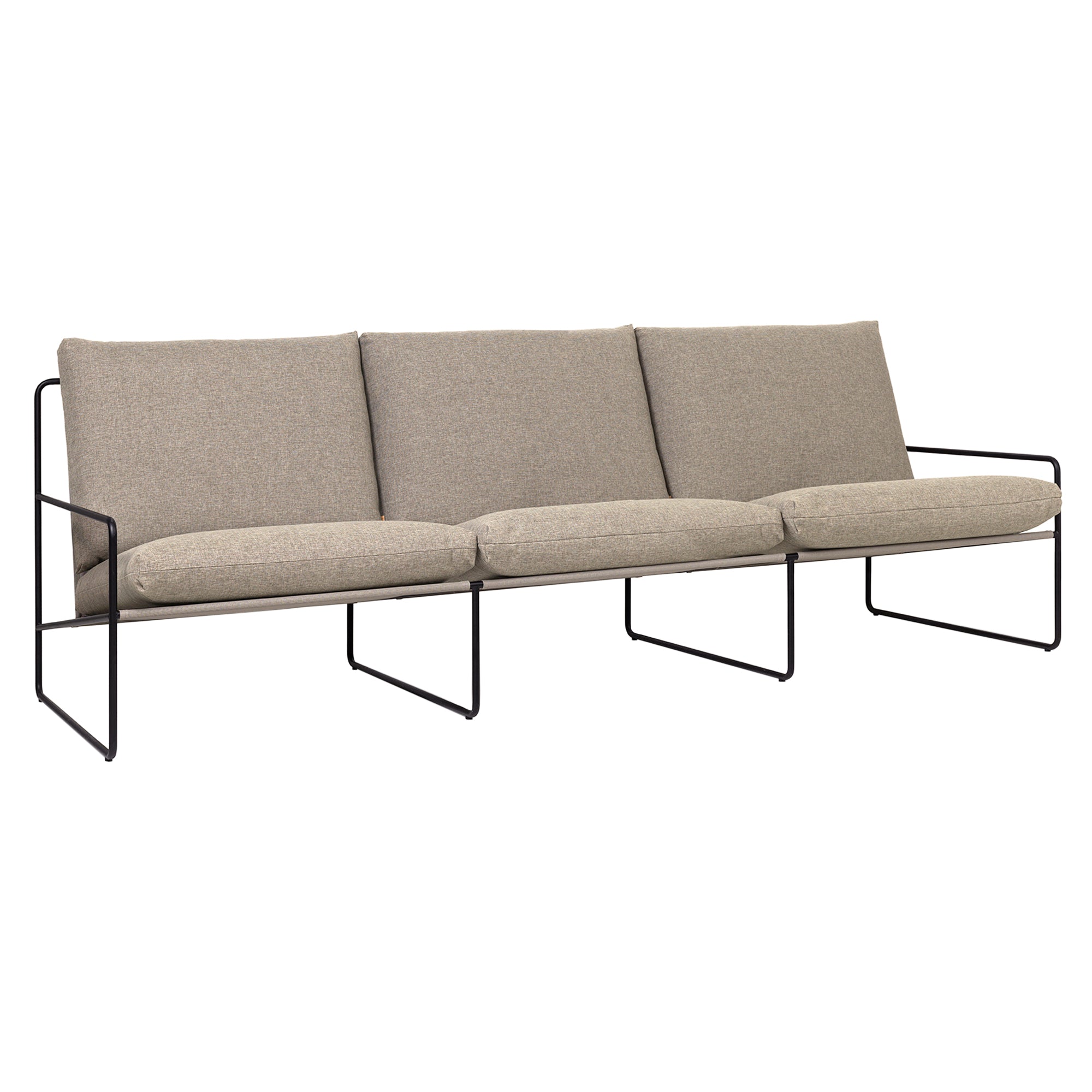Desert Sofa: 3 + Dolce + Black + Dark Sand