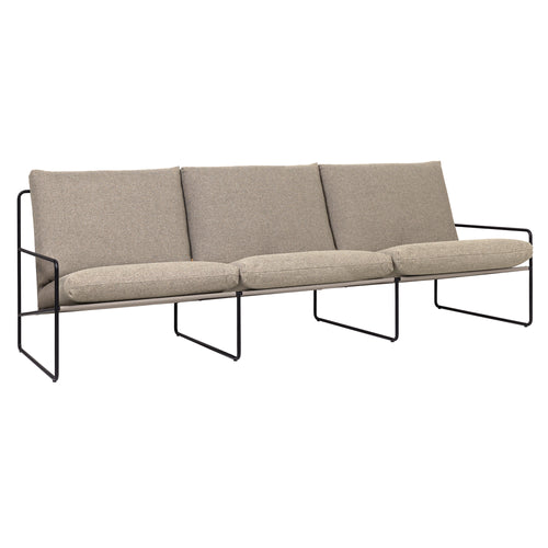 Desert Sofa: 3 + Dolce + Black + Dark Sand