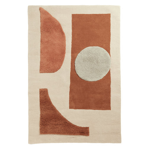 Bloco Tufted Rug: Large - 70.9 + Blush + Off-white