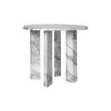 Taula Side Table: White + Charcoal