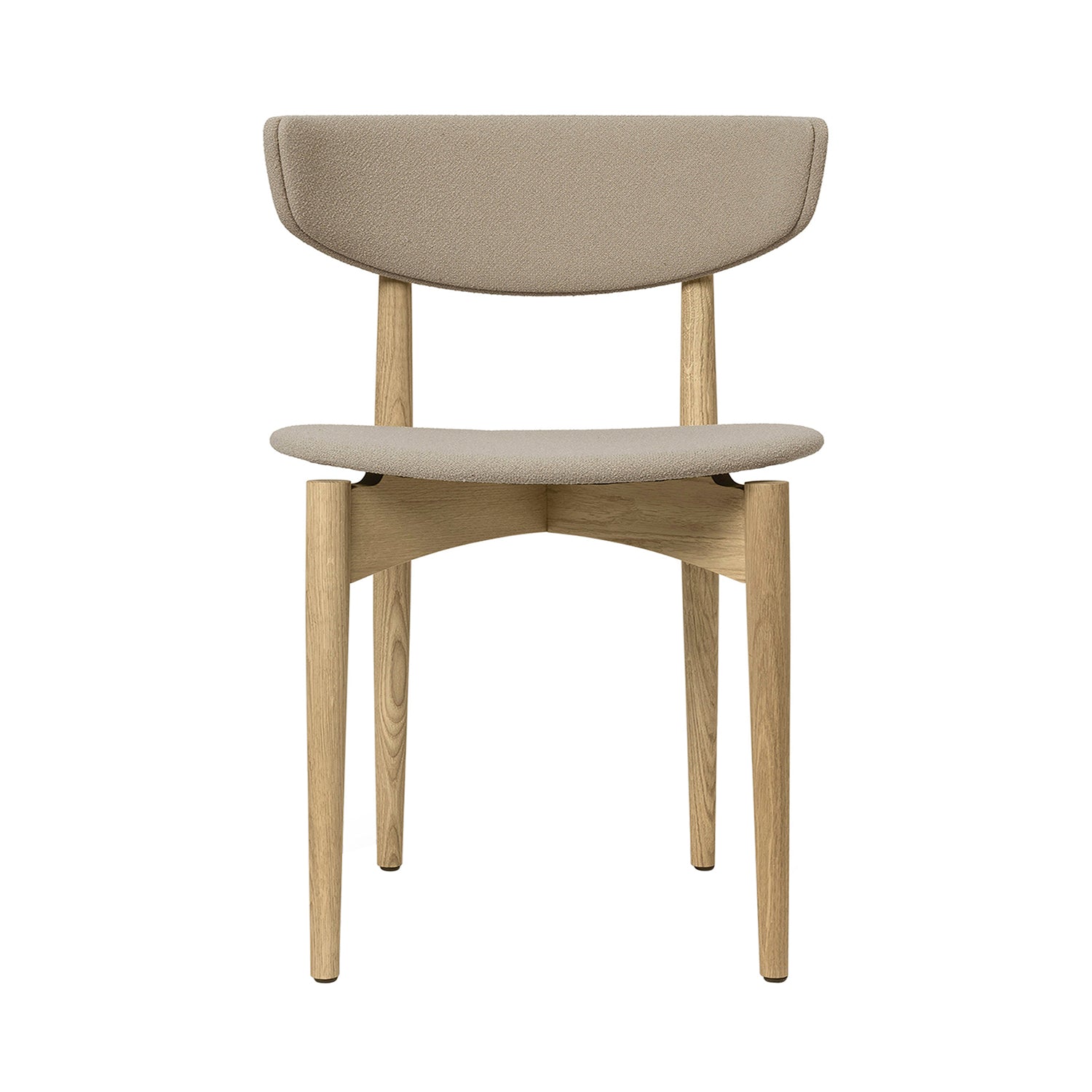 Herman Dining Chair: Seat + Back Upholstered + Natural Oak