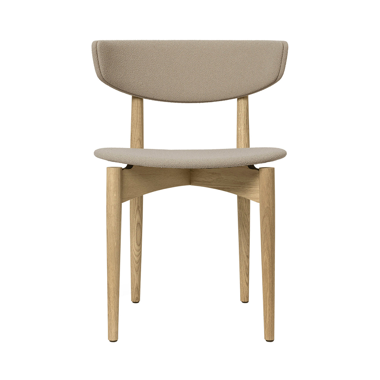 Herman Dining Chair: Seat + Back Upholstered + Natural Oak