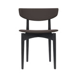 Herman Dining Chair: Seat + Back Upholstered + Black Ash