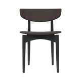 Herman Dining Chair: Seat + Back Upholstered + Black Ash