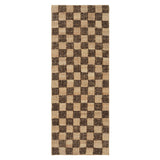 Check Wool Jute Runner: Coffee + Natural