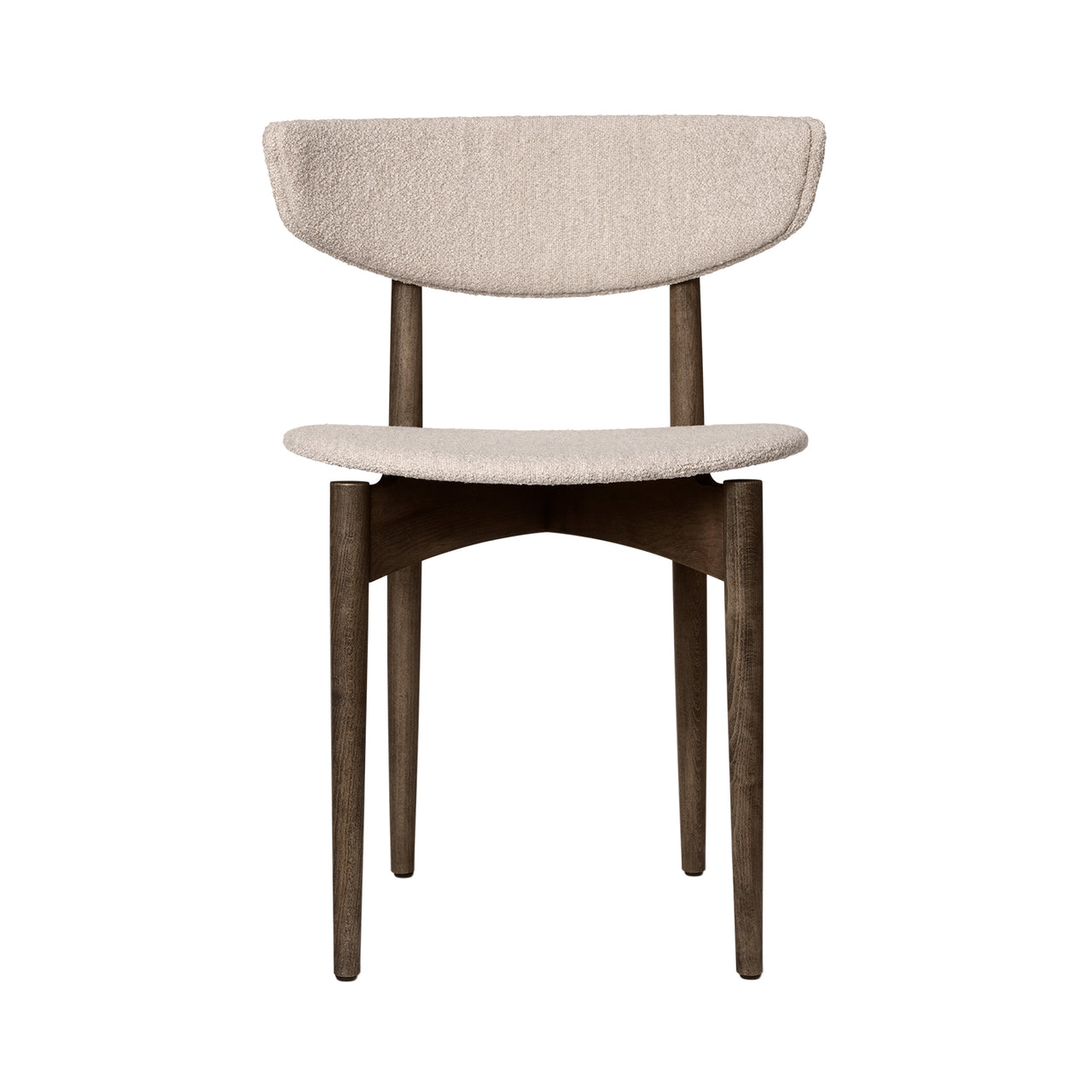 Herman Dining Chair: Seat + Back Upholstered + Dark Stained Beech