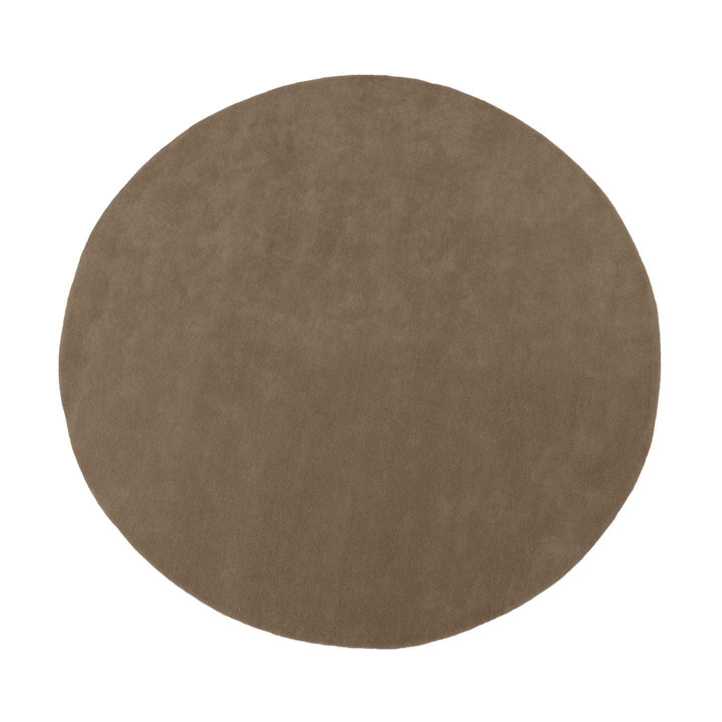 Stille Tufted Rug: Round + Ash Brown