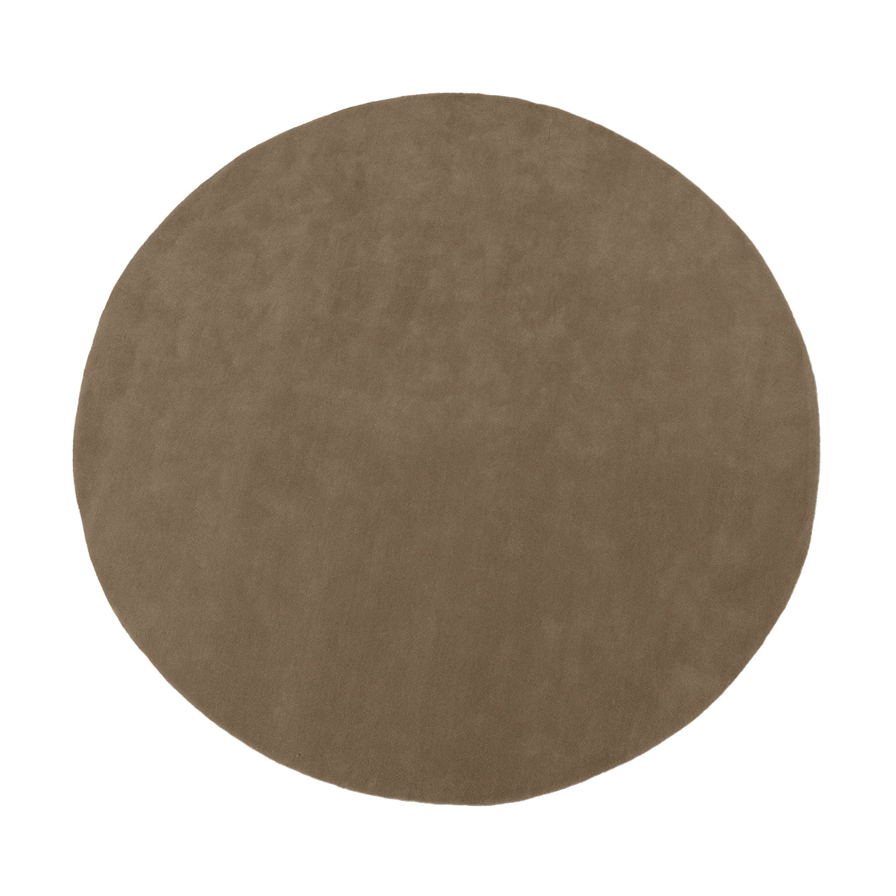 Stille Tufted Rug: Round + Ash Brown