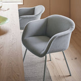Fiber Soft Armchair: Tube Base + Upholstered