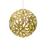 Floral Pendant Light: XX Large + Bamboo + Lime + White