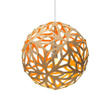 Floral Pendant Light: XX Large + Bamboo + Orange + White