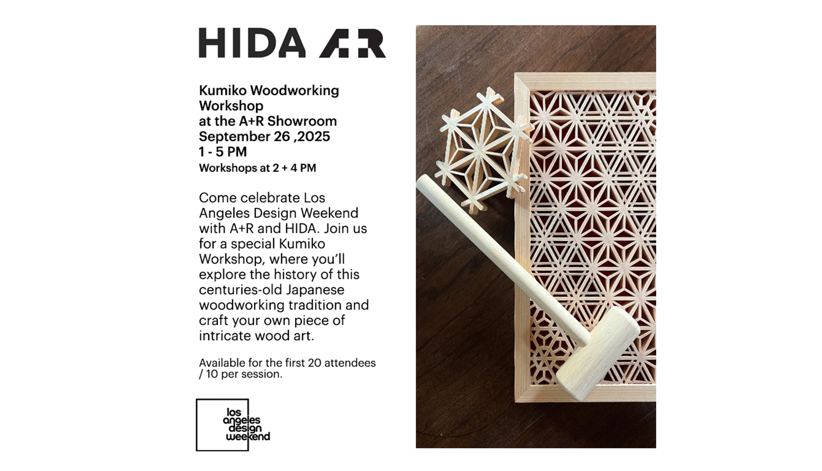 Kumiko Workshop with HIDA for LADW
